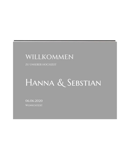 Willkommensposter Hochzeit | Willkommensschild Hochzeit personalisiert mit Namen Datum | Empfang Schild Hochzeit