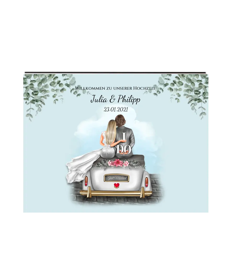 Willkommensposter Hochzeit  | Willkommensschild Hochzeit personalisiert mit Namen Datum | Empfang Schild Hochzeit