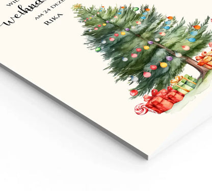 Weihnachtsposter | Willkommensschild Weihnachten | Einladung Weihnachtsfest | Weihnachtsschild Willkommen Schild mit Tannenbaum