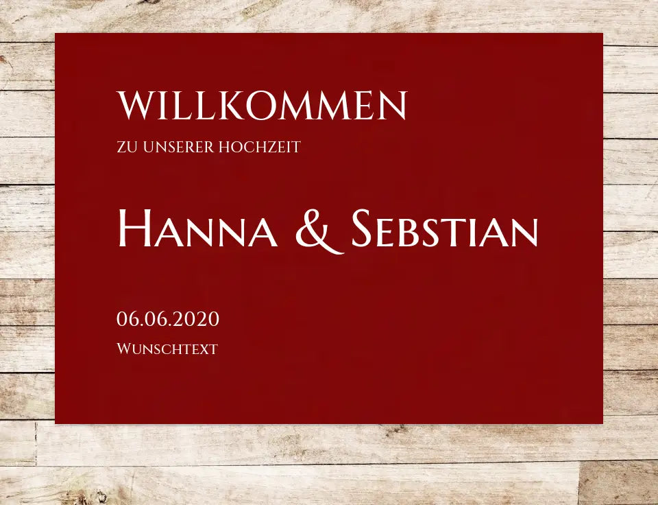 Willkommen Hochzeitsfußmatte  | Personalisierte Fußmatte zum Empfang Hochzeit mit Namen | Hochzeitsdekoration