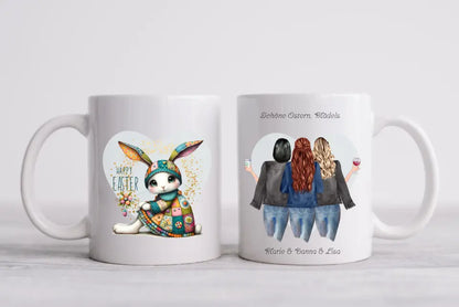 Ostergeschenk Ostertasse personalisiertes Geschenk 3 Beste Freundinnen Tasse, Schwester, Kollegin, Tassendruck