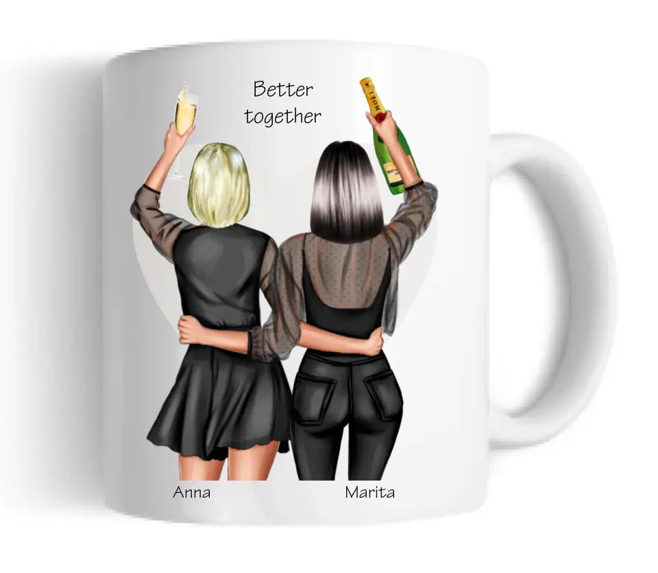 Ostergeschenk Ostertasse personalisiertes Geschenk 2 Beste Freundinnen Tasse, Schwester, Kollegin, Tassendruck