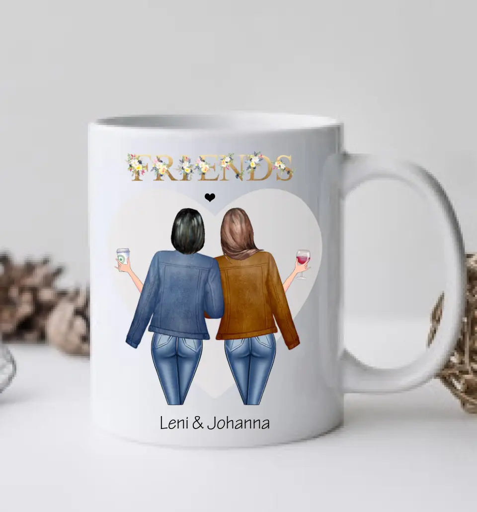 Ostergeschenk Ostertasse personalisiertes Geschenk 2 Beste Freundinnen Tasse, Schwester, Kollegin, Tassendruck