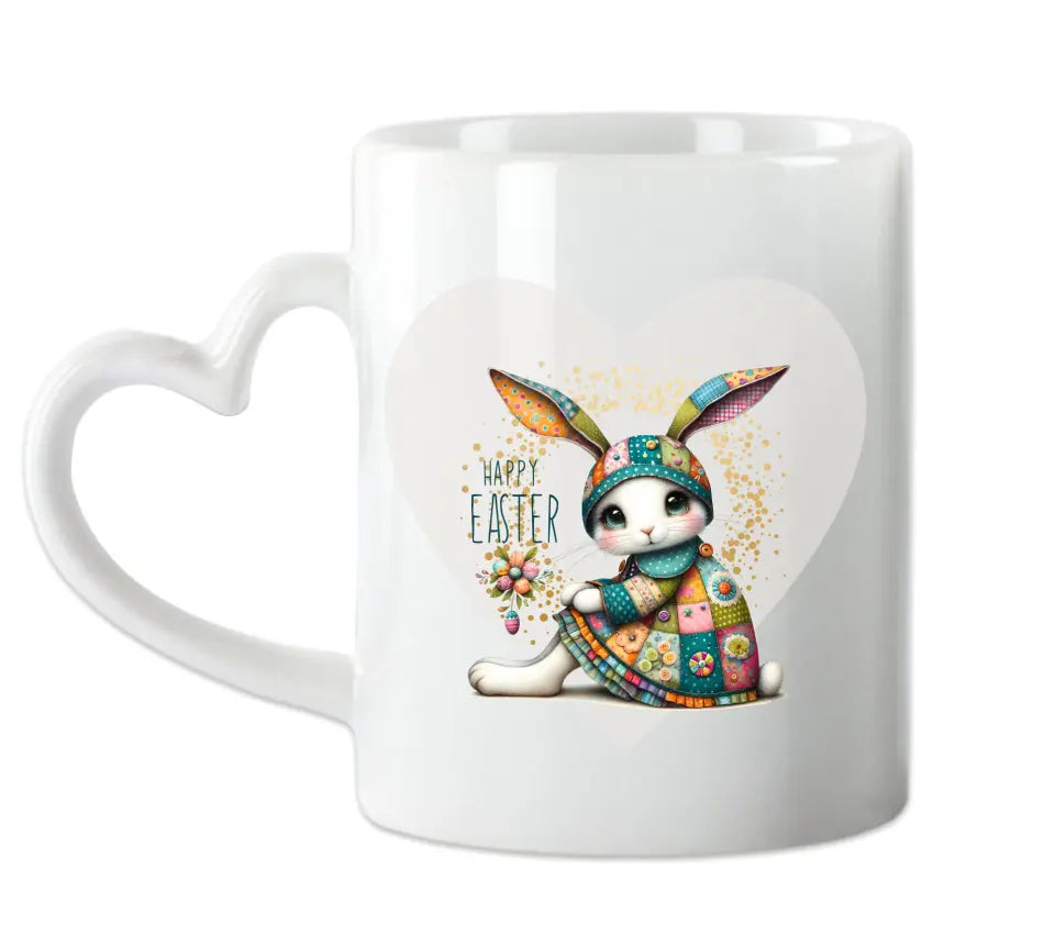 Ostergeschenk - personalisierte Tasse mit Osterhasen-Motiv, Name und Text