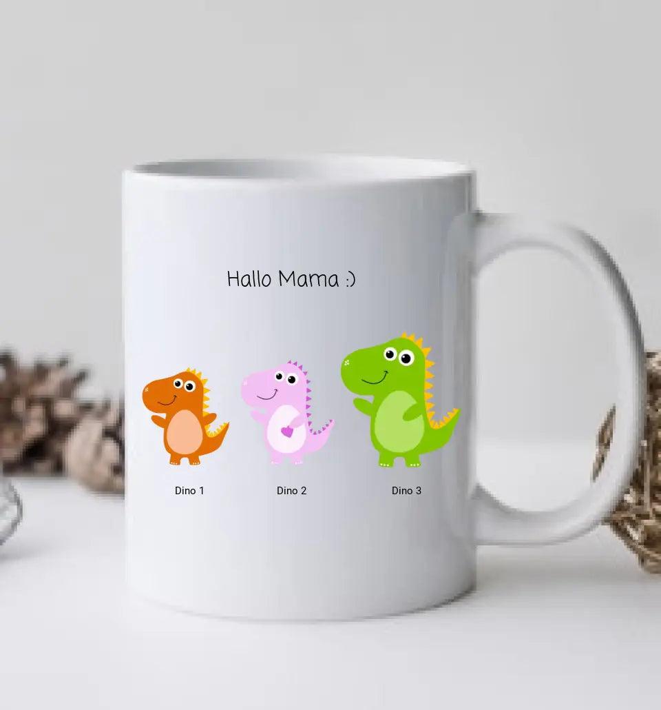 Personalisierte Tasse Mamasaurus | Omasaurus Tasse für alle Eltern Mamasaurus wie eine normale Mama