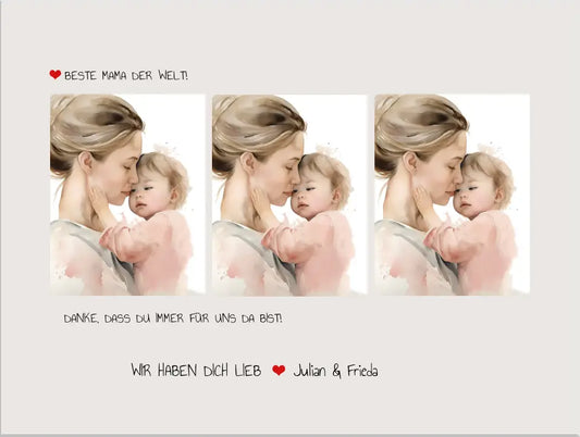 Fotobild Poster Personalisiertes Muttertagsgeschenk | Geschenk Mama Poster | Geburtstagsgeschenk Mama | Mama Bild Geschenk | 3 einzelne Bilder