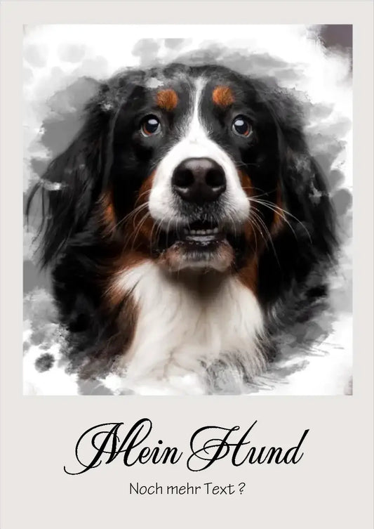 Hund Fotoposter | Dein personalisiertes Haustier Portrait Poster im Aquarell Art Stil | Dein Hund, Deine Katze, Dein Lieblingstier Poster