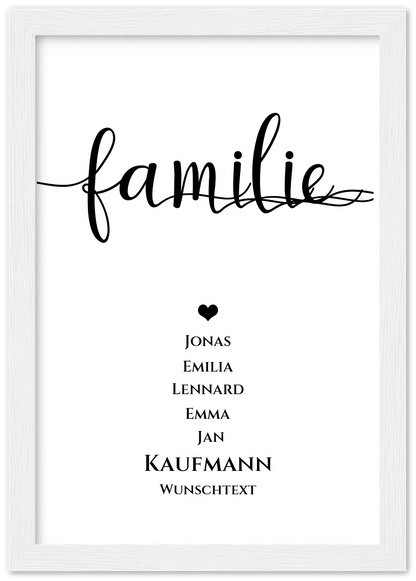 Familie Bild Geschenk "FAMILIE" Poster |  Familiengeschenk mit Namen personalisiert | Geschenk beste Freunde