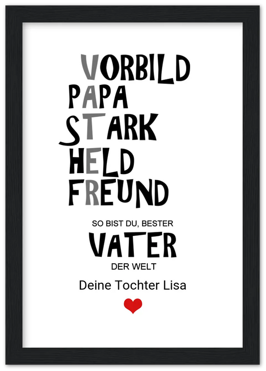 Personalisiertes Geschenk "Vater" |  Geburtstagsgeschenk Vatertagsgeschenk Weihnachtsgeschenk Papa Poster