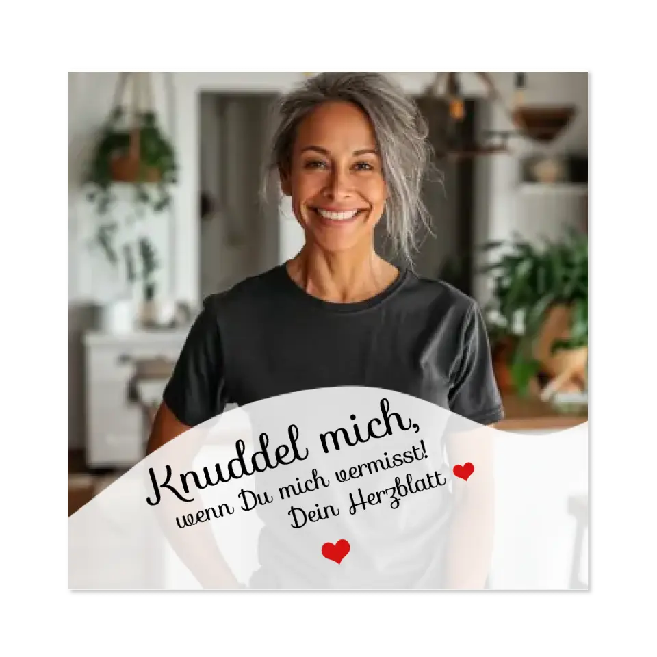 Geschenk Freundin / Geschenk Freund - personalisiertes Kissen | Knuddel mich | Drück mich, wenn Du mich vermisst.