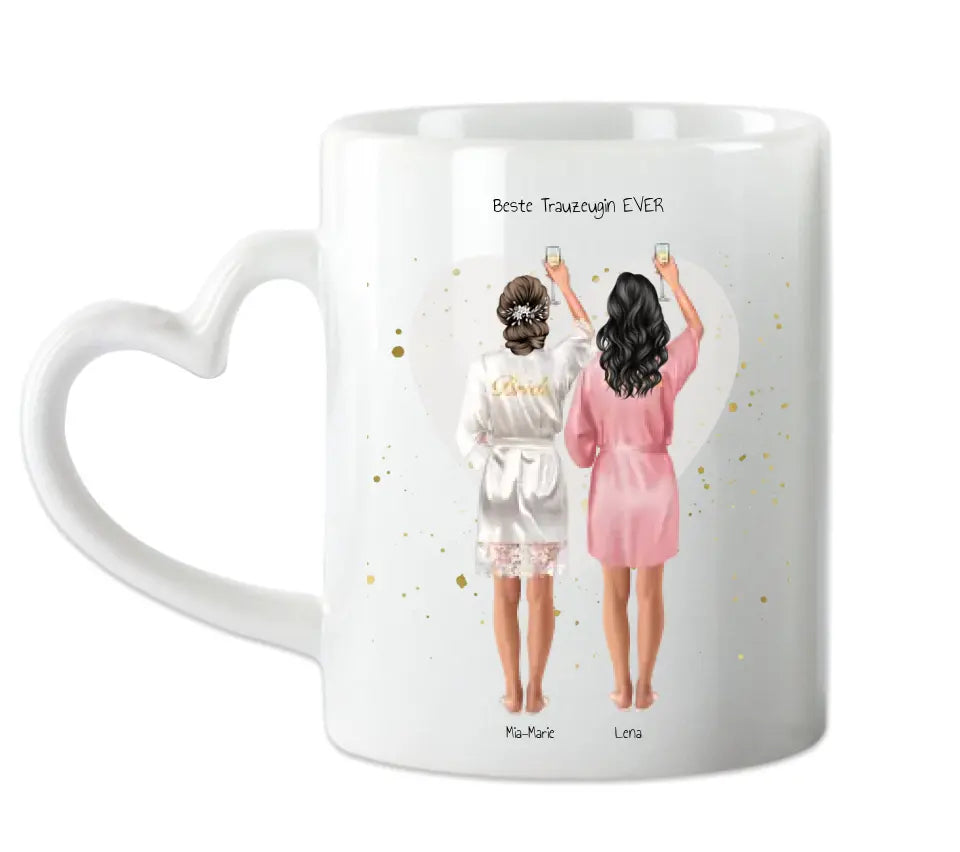 Personalisierte Tasse, Kaffeebecher Geschenk für Trauzeuginnen, Brautjungfer Geburtstagsgeschenk