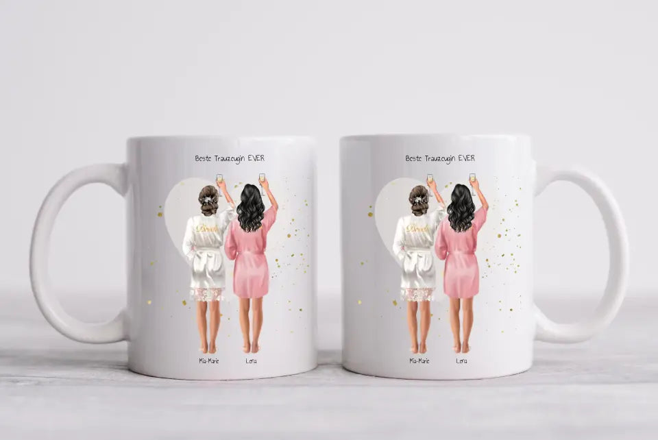 Personalisierte Tasse, Kaffeebecher Geschenk für Trauzeuginnen, Brautjungfer Geburtstagsgeschenk