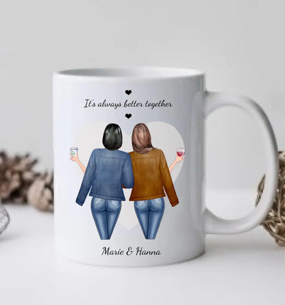 Beste Freundin Tasse personalisiert, Geburtstagsgeschenk Freundin, Familie, Schwester, Kollegin