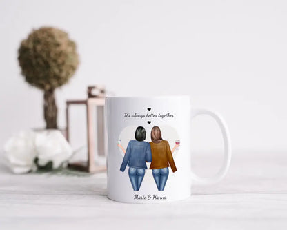 Beste Freundin Tasse personalisiert, Geburtstagsgeschenk Freundin, Familie, Schwester, Kollegin