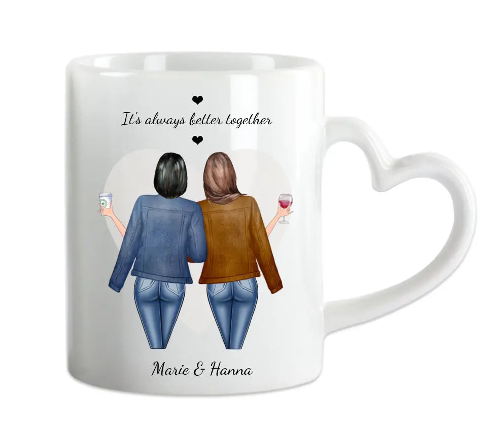 Beste Freundin Tasse personalisiert, Geburtstagsgeschenk Freundin, Familie, Schwester, Kollegin