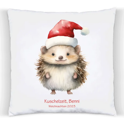 Weihnachtsgeschenk personalisiertes Geschenk kuscheliges Kissen mit Tannen Waldtieren für Kinder mit Namen und Wunschtext copy