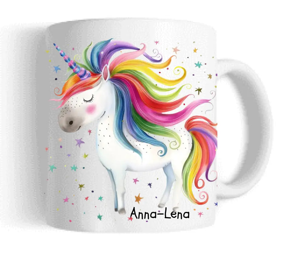 Schulkind 2024 | Einschulung Geschenk Kinder Tasse Becher Kissen Einhorn Mädchen personalisiert | Einschulungsgeschenk | Schulbeginn 1. Klasse | Geburtstagsgeschenk