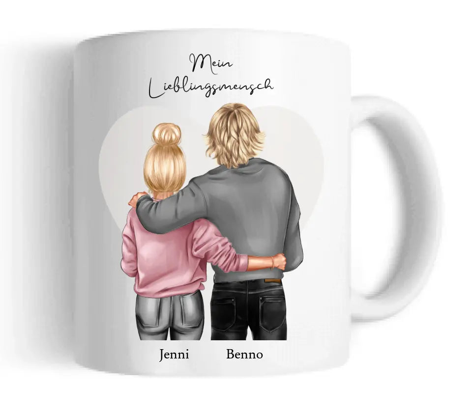 Valentinstag-Geschenk | Personalisierte Tasse Pärchen | Tasse Geschenk Partner | Geschenk Freundin | Valentin, Weihnachtsgeschenk Partner/Partnerin