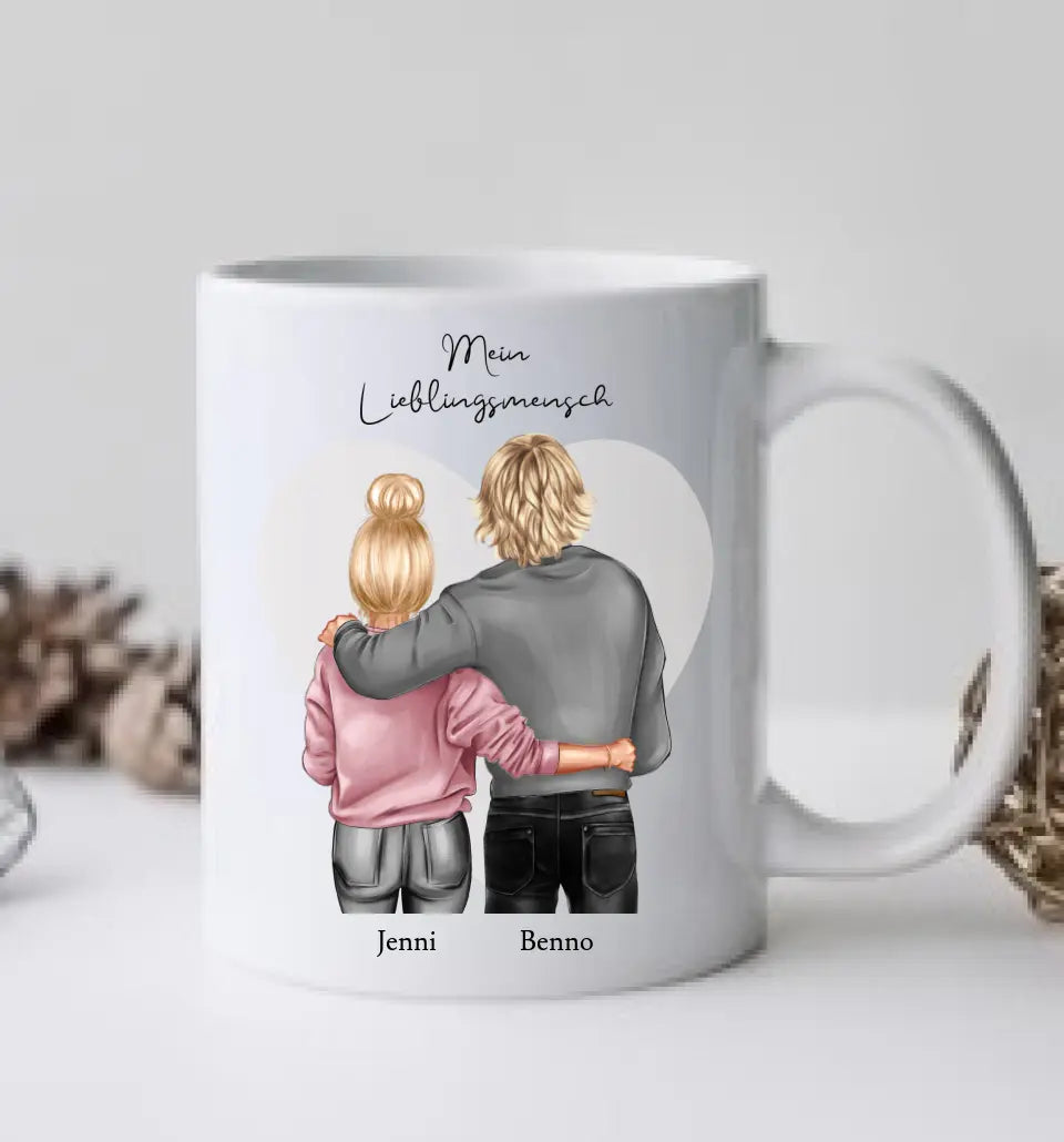 Valentinstag Geschenk | Personalisierte Tasse | Partnerschaft Geschenk Tasse | Lieblingsmensch, Geschenk Freund | Partner Valentinstag Geschenk