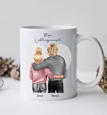 Valentinstag-Geschenk | Personalisierte Tasse Pärchen | Tasse Geschenk Partner | Geschenk Freundin | Valentin, Weihnachtsgeschenk Partner/Partnerin