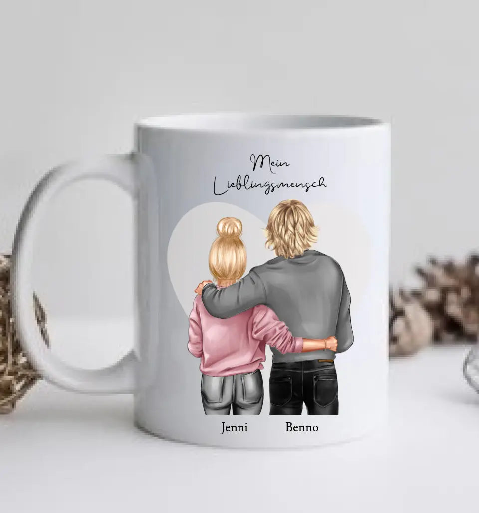 Valentinstag Geschenk | Personalisierte Tasse | Partnerschaft Geschenk Tasse | Lieblingsmensch, Geschenk Freund | Partner Valentinstag Geschenk