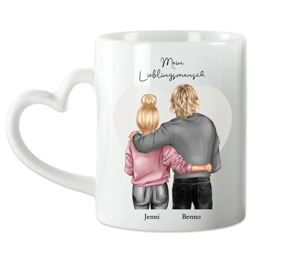 Valentinstag Geschenk | Personalisierte Tasse | Partnerschaft Geschenk Tasse | Lieblingsmensch, Geschenk Freund | Partner Valentinstag Geschenk