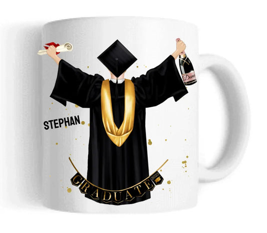 Personalisierte Tasse Schulabschluß Mann, Geschenk Bachelor, Geschenk Master, Geschenk Doktor, Promotion Geschenk Tasse, Abitur, Abi, Berufsausbildung