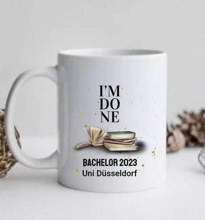 Personalisierte Tasse Schulabschluß Mann, Geschenk Bachelor, Geschenk Master, Geschenk Doktor, Promotion Geschenk Tasse, Abitur, Abi, Berufsausbildung