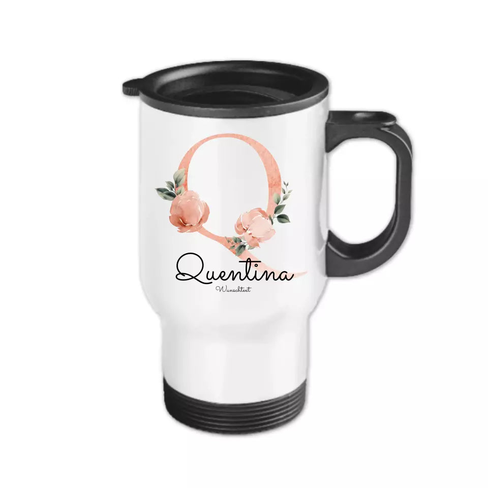 Personalisierter Becher aus Edelstahl mit Monogramm, Namen und Text