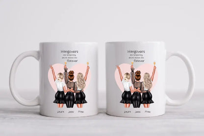 Geburtstag Geschenk Frauen personalisierte Tasse - Geschenk für Freundin / 3 Freundinnen & Mädchen - Geschenkidee mit Name