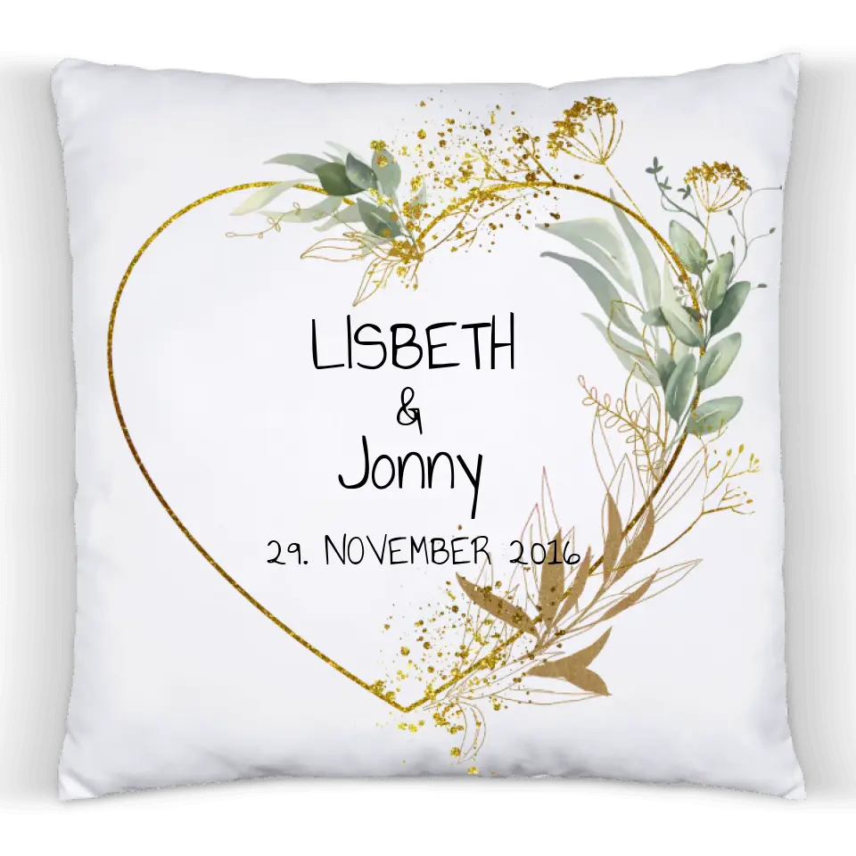 Hochzeitsgeschenk personalisiertes Hochzeitskissen für das Brautpaar mit Namen und Datum-Geschenk zur Hochzeit, Jahrestag, Valentin von Zeitraum-Kunstdrucke