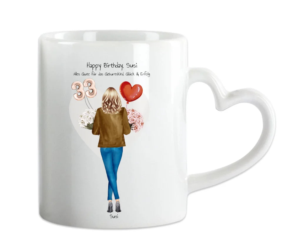 18 Geburtstag Geschenk Mädchen Tasse personalisiert