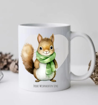 Geschenk Nikolaus, Weihnachten personalisiert -  Kindertasse, Kinderbecher, Kinderteller - Nikolaustasse, Weihnachtstasse - mit Name