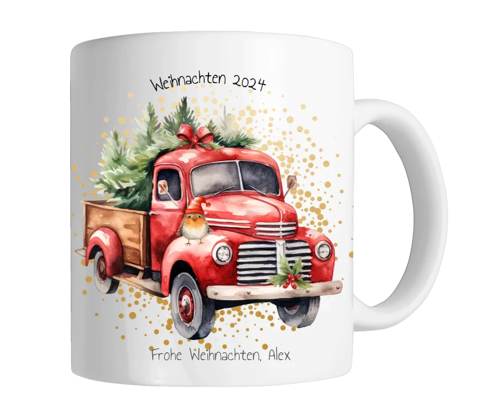 Geschenk Nikolaus, Weihnachten personalisiert -  Kindertasse, Kinderbecher, Kinderteller - Nikolaustasse, Weihnachtstasse - mit Name