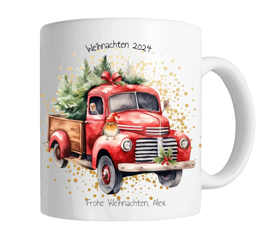 Weihnachtsgeschenk für Kinder, Personalisierte Kindertasse Geschenk, Weihnachtstasse, Nikolaustasse mit Namen gestalten