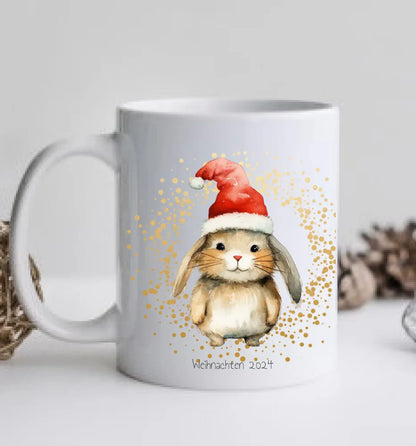 Geschenk Nikolaus, Weihnachten personalisiert -  Kindertasse, Kinderbecher, Kinderteller - Nikolaustasse, Weihnachtstasse - mit Name