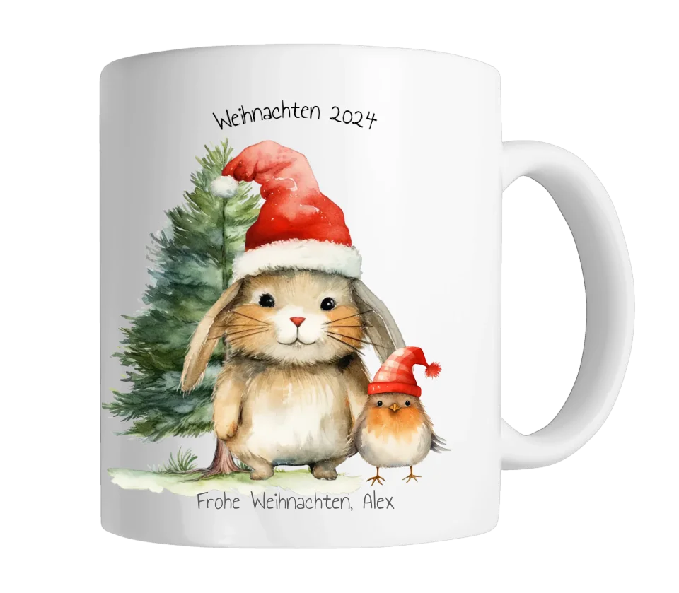 Nilolausgeschenk, Weihnachtsgeschenk - Kindertasse, Kinderbecher personalisiert für Mädchen & Junge mit Name & Text gestalten