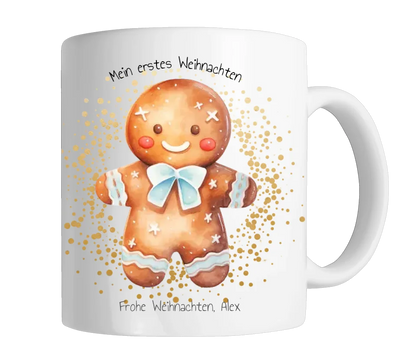 Geschenk Nikolaus, Weihnachten personalisiert -  Kindertasse, Kinderbecher, Kinderteller - Nikolaustasse, Weihnachtstasse - mit Name