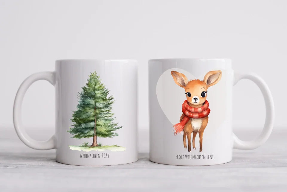 Geschenk Nikolaus, Weihnachten personalisiert -  Kindertasse, Kinderbecher, Kinderteller - Nikolaustasse, Weihnachtstasse -mit Name