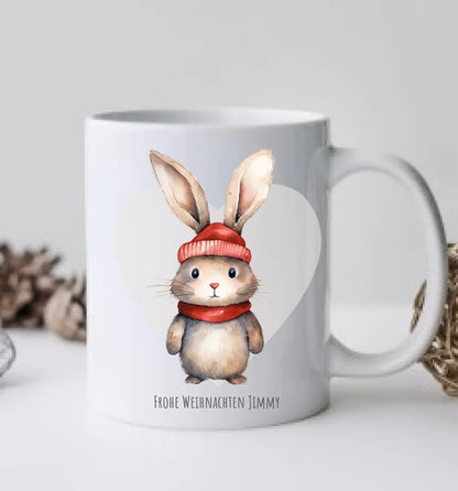 Geschenk Nikolaus, Weihnachten personalisiert -  Kindertasse, Kinderbecher, Kinderteller - Nikolaustasse, Weihnachtstasse -mit Name - mit Name