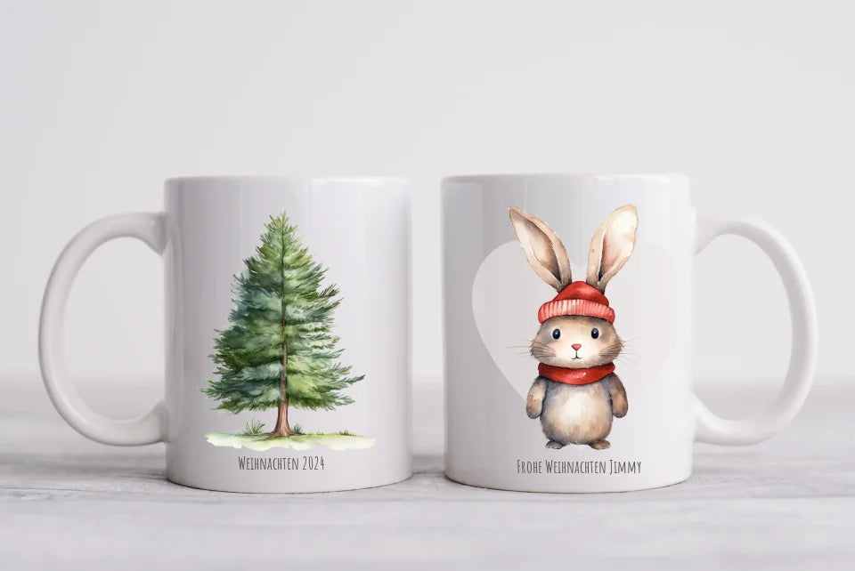 Geschenk Nikolaus, Weihnachten personalisiert -  Kindertasse, Kinderbecher, Kinderteller - Nikolaustasse, Weihnachtstasse -mit Name - mit Name