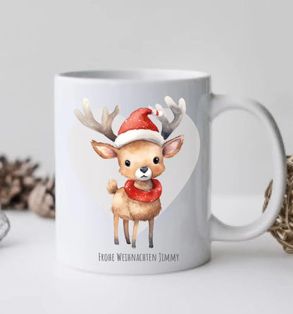 Geschenk Nikolaus, Weihnachten personalisiert -  Kindertasse, Kinderbecher, Kinderteller - Nikolaustasse, Weihnachtstasse -mit Name