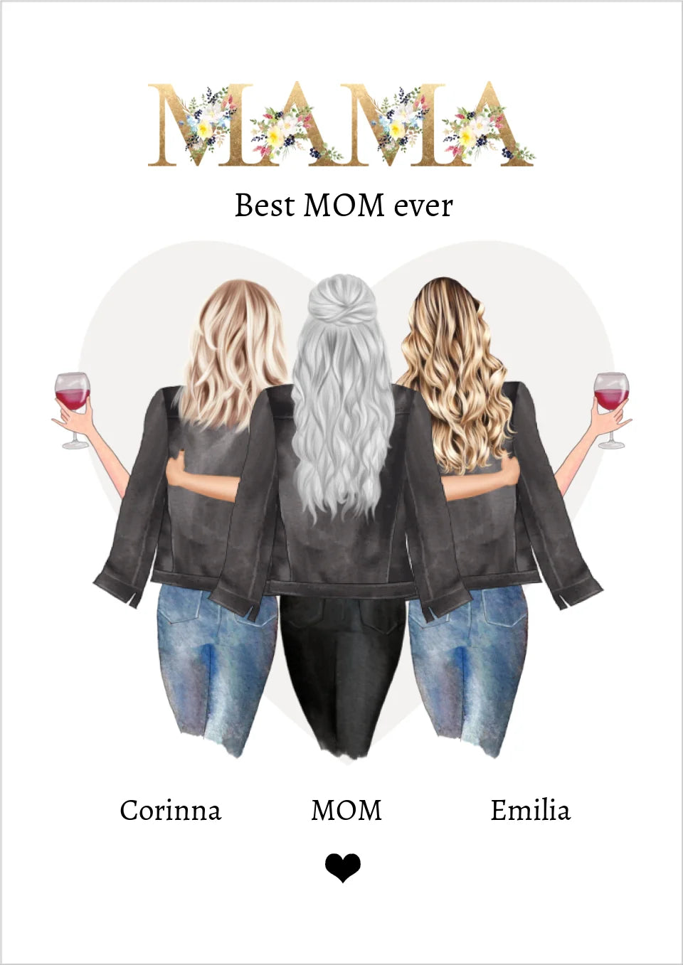 Muttertagsgeschenk personalisiertes Geschenk Mama - Mutter Tochter Geschenk - Geburtstagsgeschenk