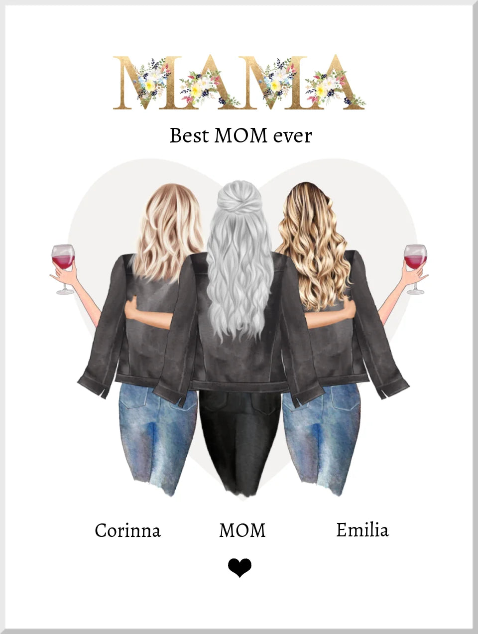 Muttertagsgeschenk personalisiertes Geschenk Mama - Mutter Tochter Geschenk - Geburtstagsgeschenk