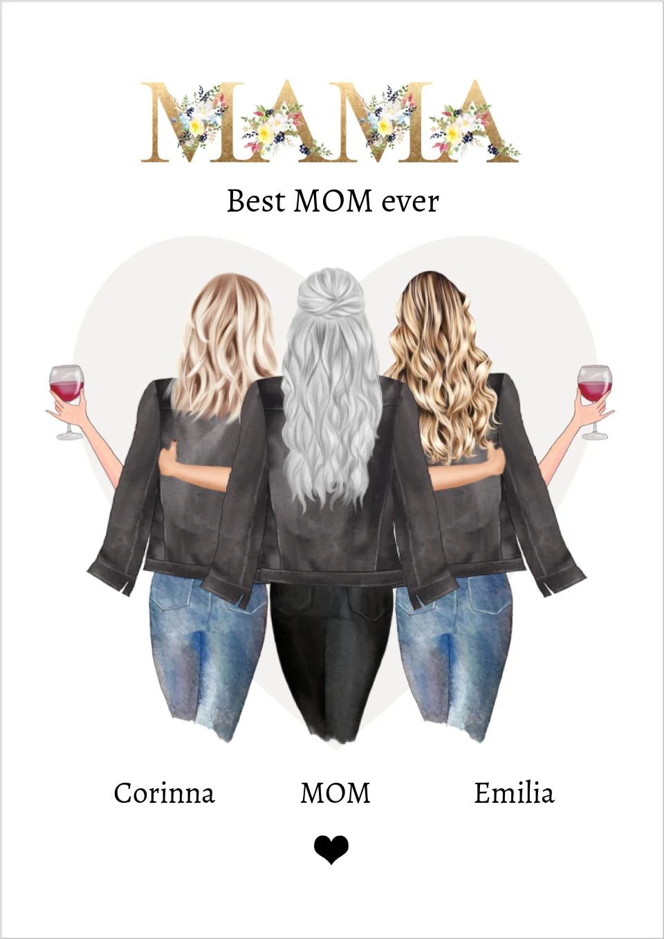 Muttertagsgeschenk personalisiertes Geschenk Mama - Mutter Tochter Geschenk - Geburtstagsgeschenk