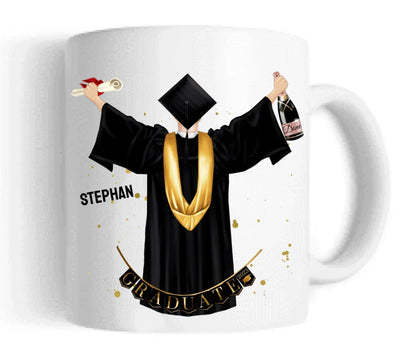 Personalisierte Tasse Schulabschluß Mann, Geschenk Bachelor, Geschenk Master, Geschenk Doktor, Promotion Geschenk Tasse, Abitur, Abi, Berufsausbildung