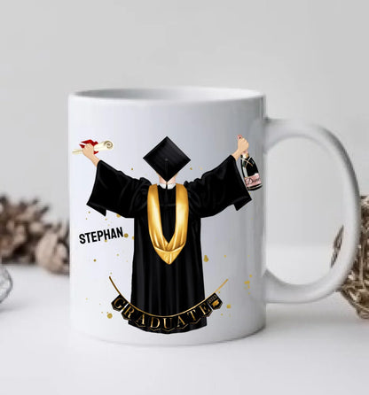 Personalisierte Tasse Schulabschluß Mann, Geschenk Bachelor, Geschenk Master, Geschenk Doktor, Promotion Geschenk Tasse, Abitur, Abi, Berufsausbildung