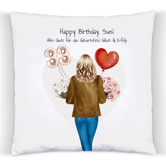 18 Geburtstag Geschenk personalisiert für Mädchen, Freundin, Frau Kissen