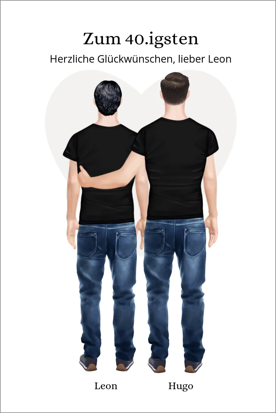 Geschenk 40 Geburtstag Bruder Poster - Bild Geburtstagsgeschenk von Bruder - Weihnachtsgeschenk Leinwanddruck Leinwandbild