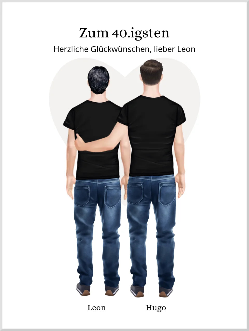 Geschenk 40 Geburtstag Bruder Poster - Bild Geburtstagsgeschenk von Bruder - Weihnachtsgeschenk Leinwanddruck Leinwandbild